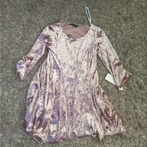 NWT Sequin hearts girls size 12 dress velvet dress with tying string on the back